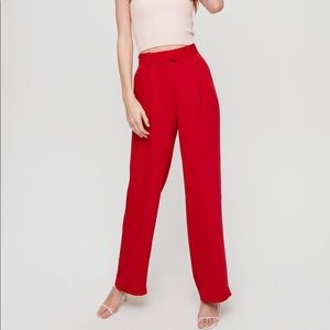 Babaton Sadiki Red Pant from Aritzia. Size 0.